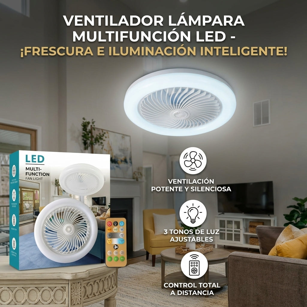 FOCO LED VENTILADOR 3 EN 1